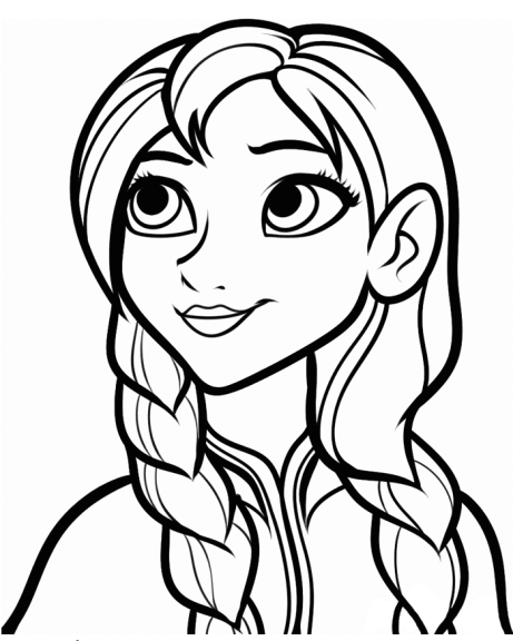 Disegno di Anna di Frozen da colorare