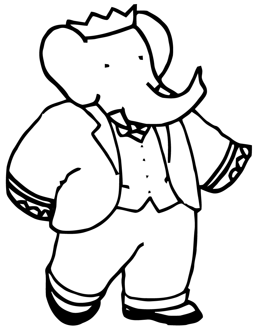 Babar Free coloring page