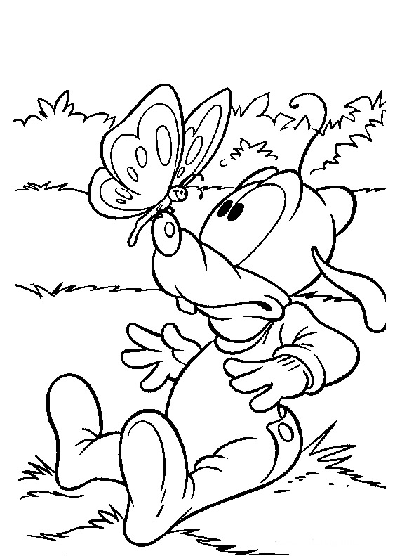 Pluto Baby drawing and coloring page