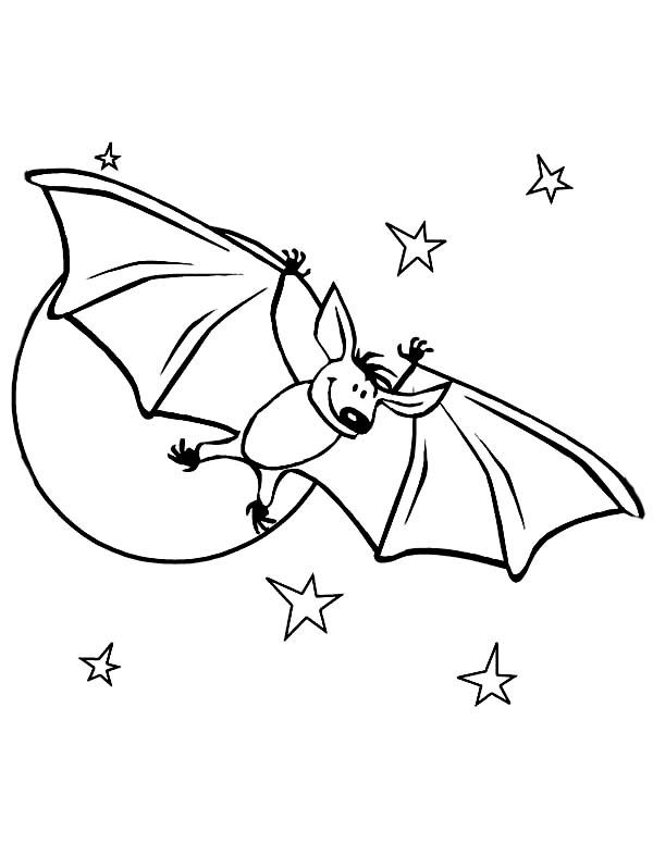 Free Bat coloring page