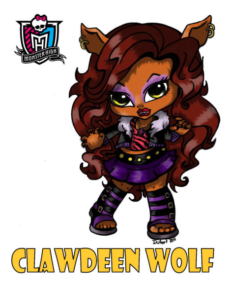 Disegno di Il cucciolo di lupo Clawdeen da colorare