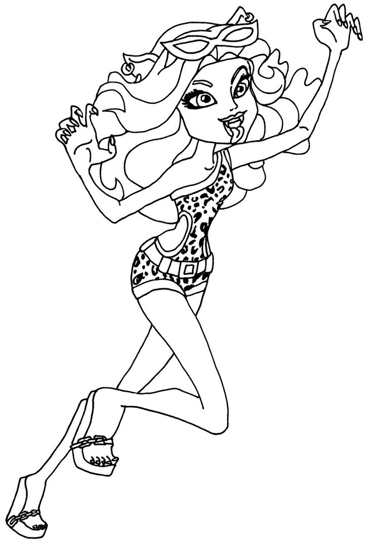 Clawdeen Wolf Monster High coloring page