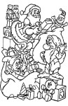 7 Dwarfs And Santa Claus coloring page