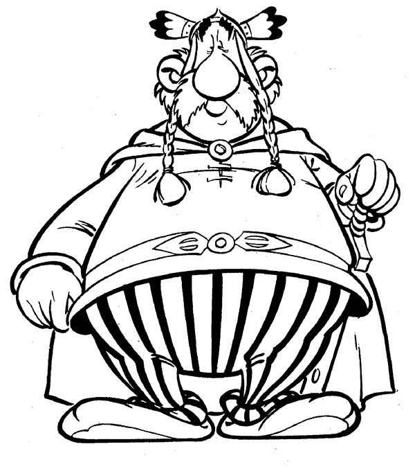 Abraracourcix In Asterix coloring page