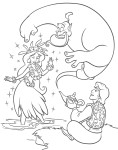 Aladdin Jasmine And The Genie coloring page