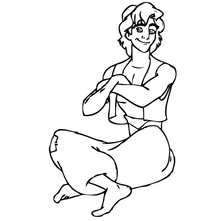 Coloriage Aladdin prince des voleurs