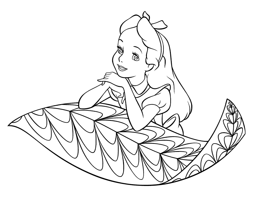 Alice In Wonderland coloring page