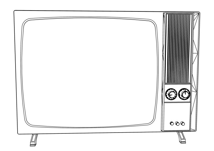 Coloriage ancienne television