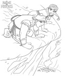 Anna And Kristoff From Frozen coloring page