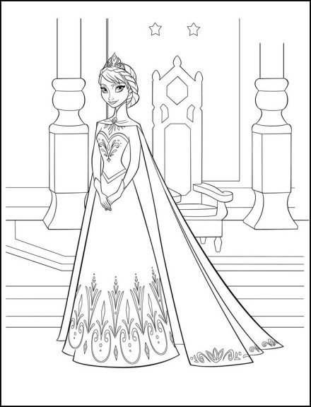 Anna Princess coloring page