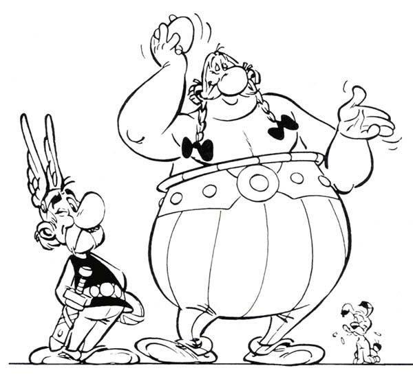 Disegno di Asterix e Obelix gratis da colorare