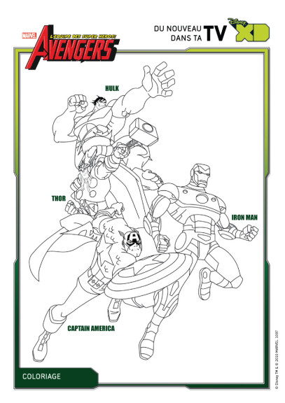 Coloriage Avengers héros