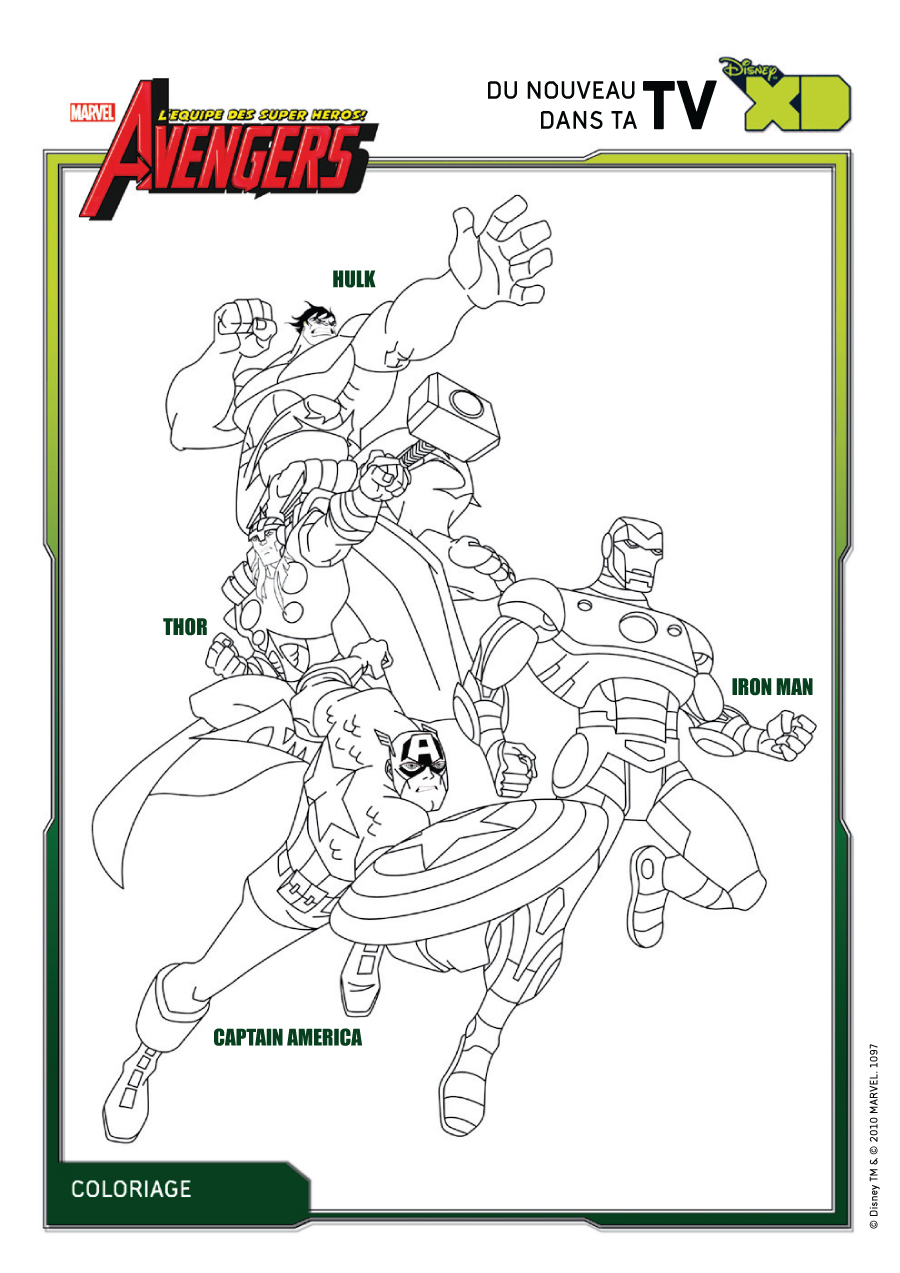 Avengers Heroes coloring page