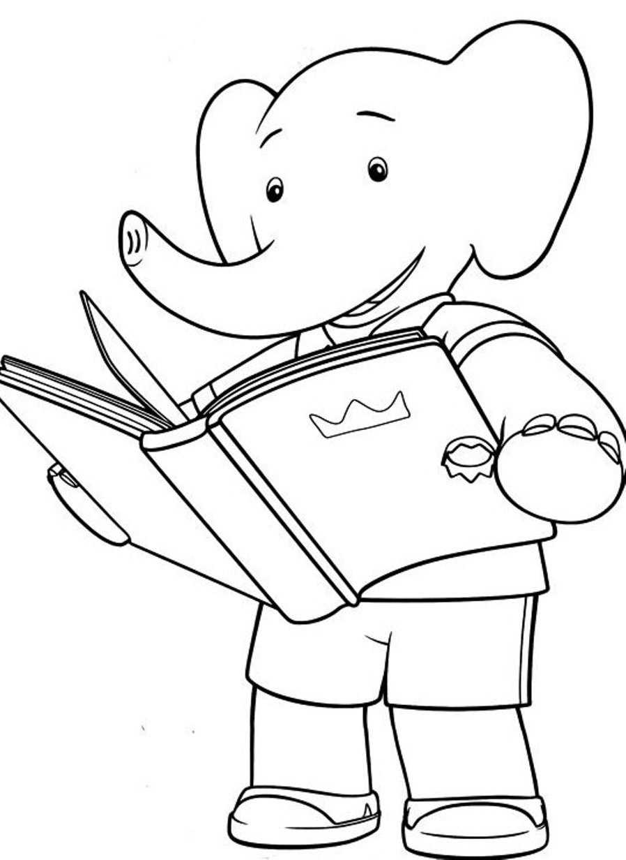 Babars Babou coloring page