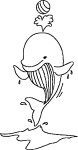 Whale Plays Ball coloring page