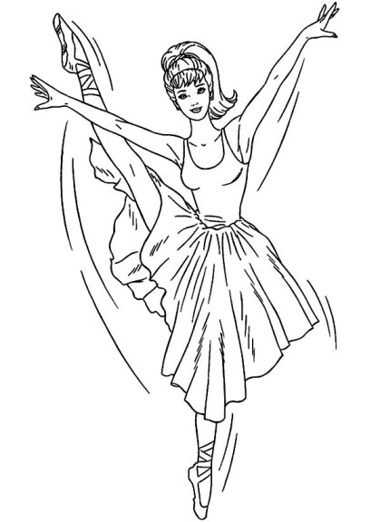 Coloriage Barbie danseuse