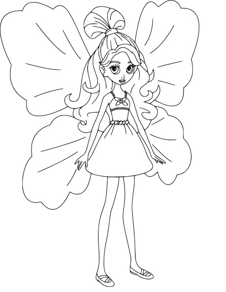 Coloriage Barbie Lilipucia