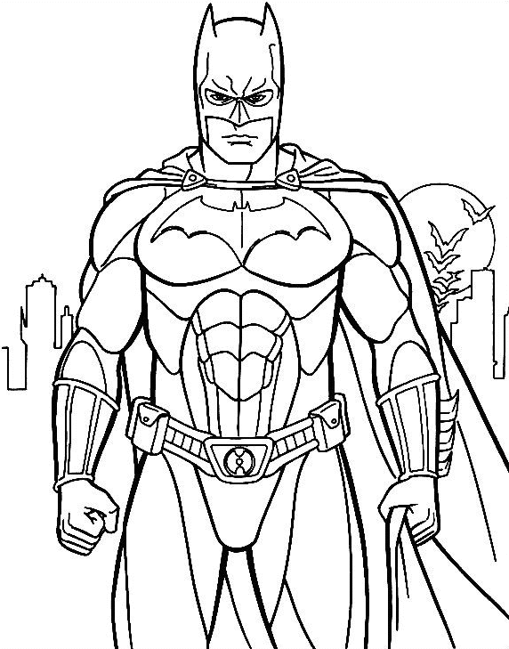 Batman Superhero coloring page