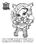 Baby Clawdeen Wolf coloring page