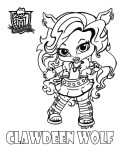 Disegno di Il cucciolo di lupo Clawdeen da colorare