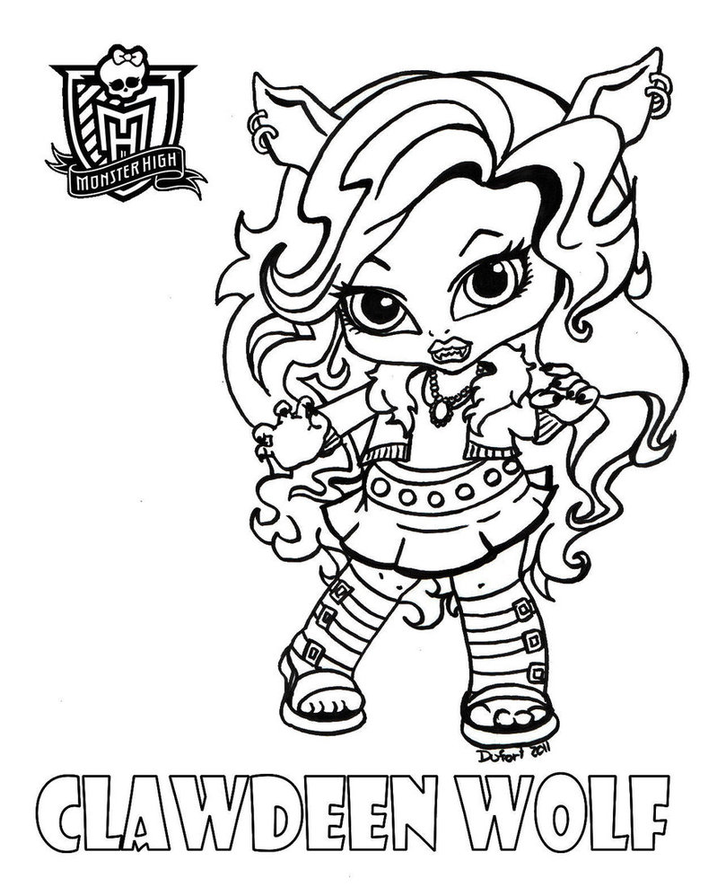 Disegno di Il cucciolo di lupo Clawdeen da colorare