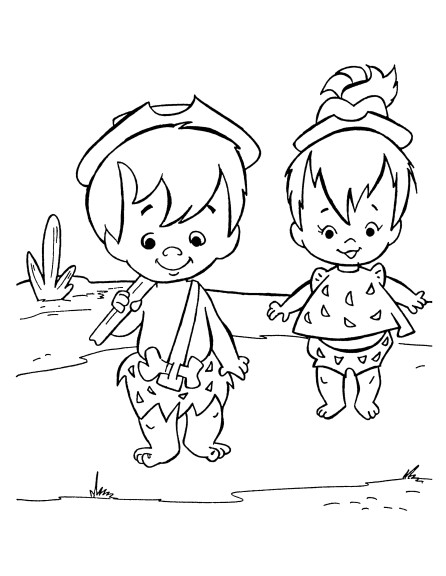 Flintstone Baby coloring page