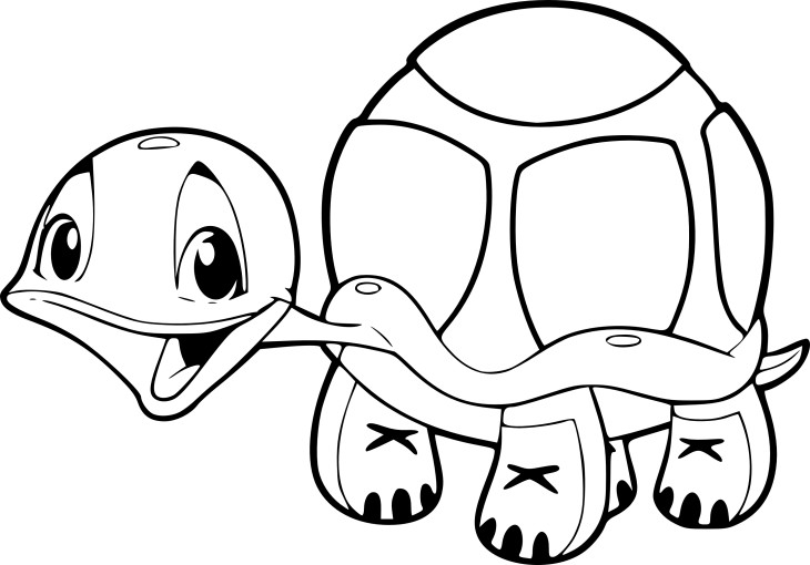 Coloriage bebe tortue