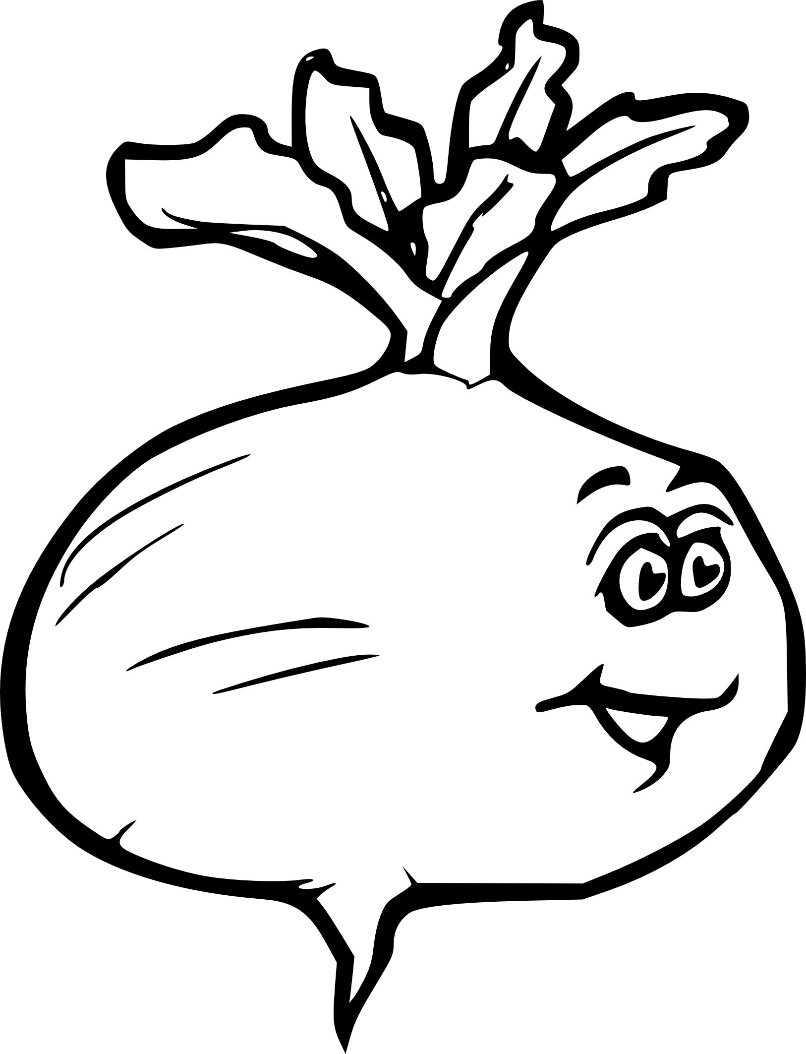 Beet With A Face coloring page