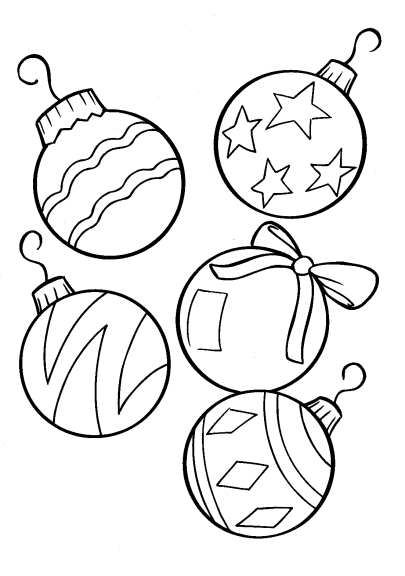 Coloriage boules noel