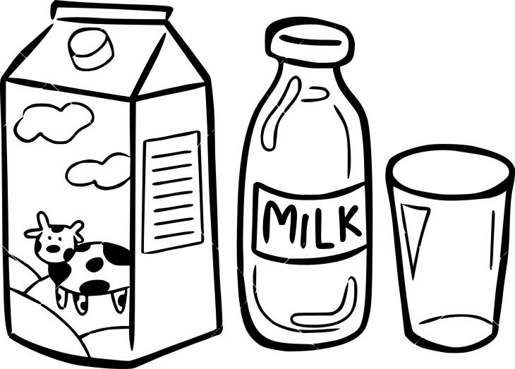 Coloriage bouteille de lait
