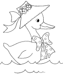 Girl Duck coloring page