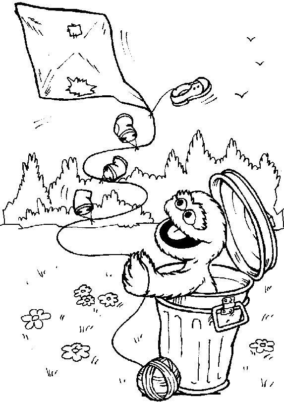 Kite coloring page