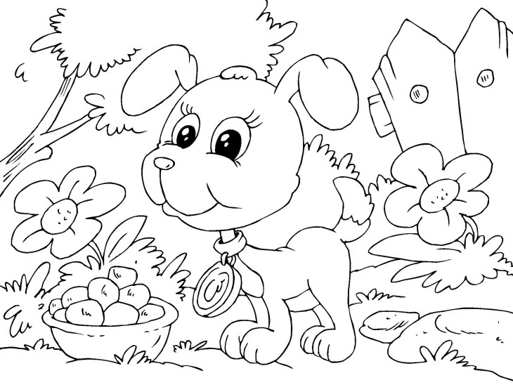 Puppy coloring page