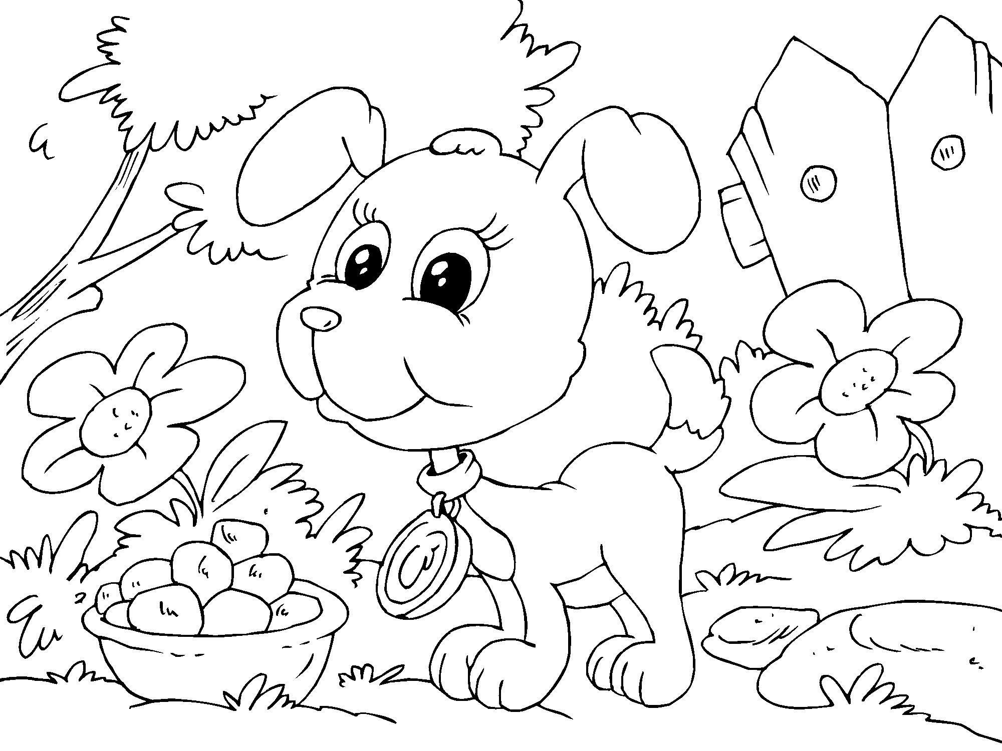 Coloriage chiot