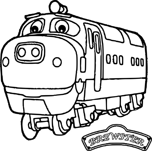 Chuggington Brewster coloring page