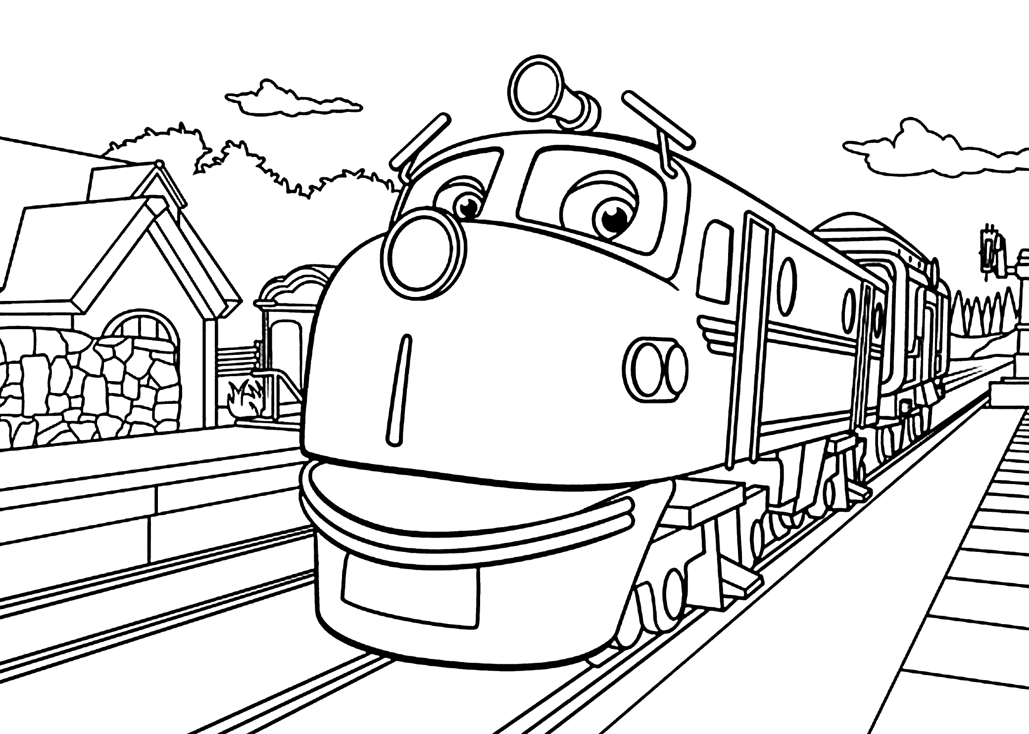 Chuggington Wilson coloring page