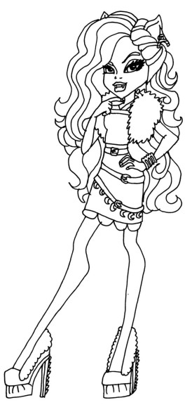 Coloriage Clawdeen Wolf à la mode