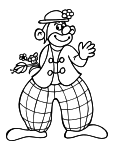 Funny Clown coloring page