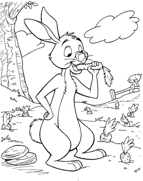 Coconut Rabbit coloring page