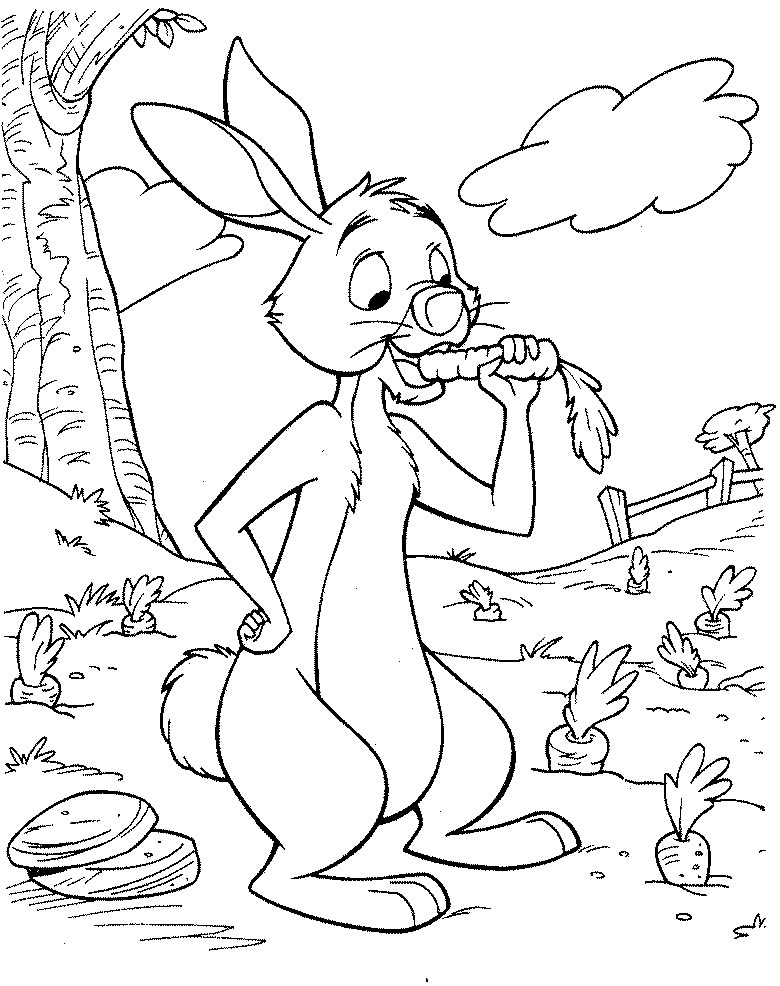 Coconut Rabbit coloring page