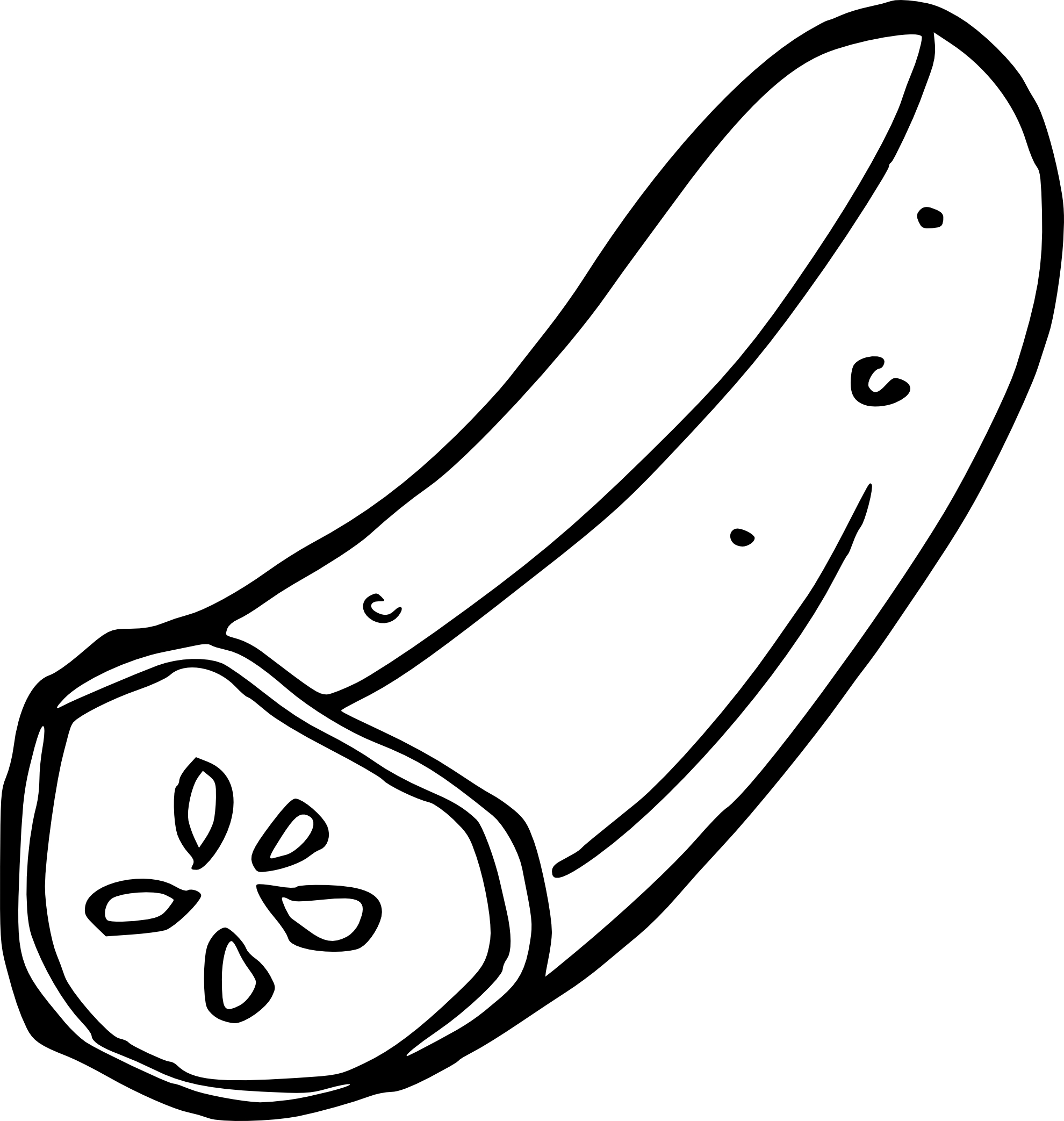 Cucumber coloring page