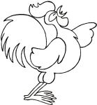 Rooster coloring page