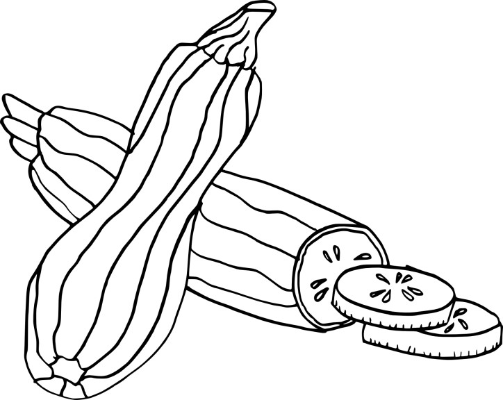 Coloriage courgette