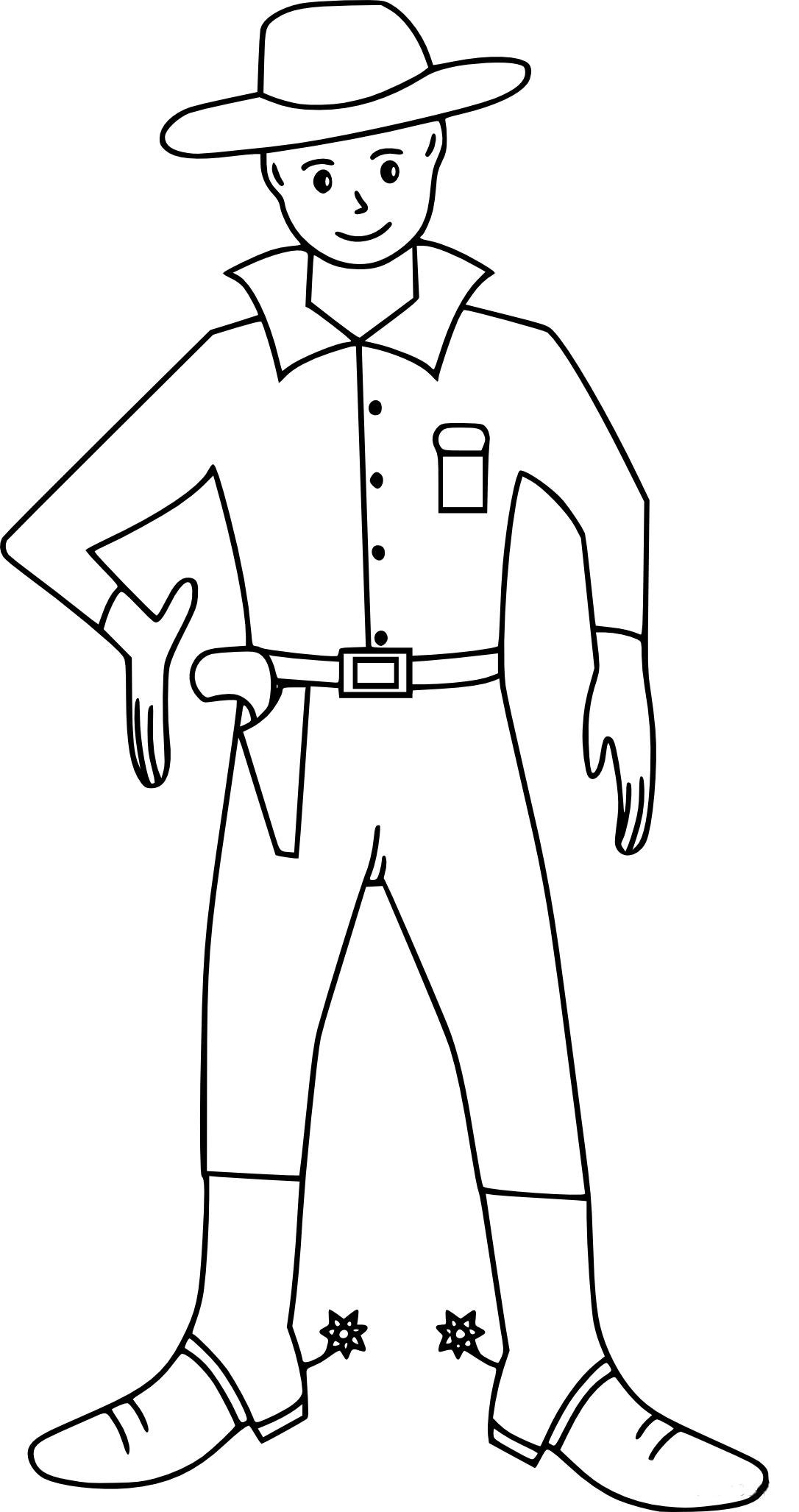 Cow Boy coloring page