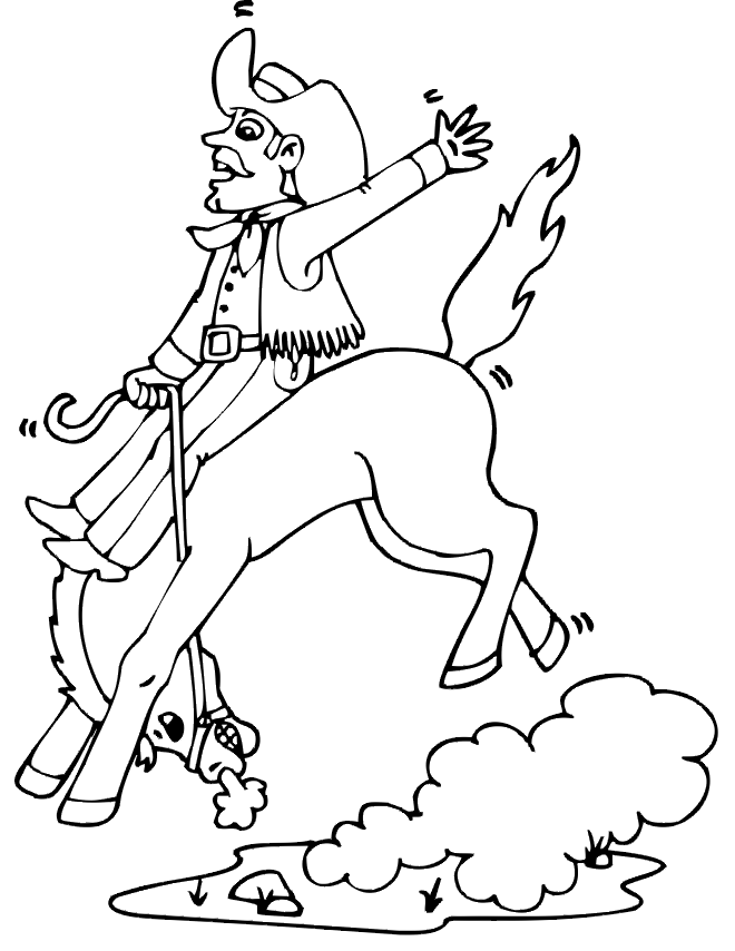 Cowboy Western coloring page