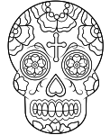 Sugar Skull From Mexico coloring page