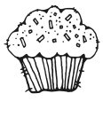 Chocolate Cupcake coloring page