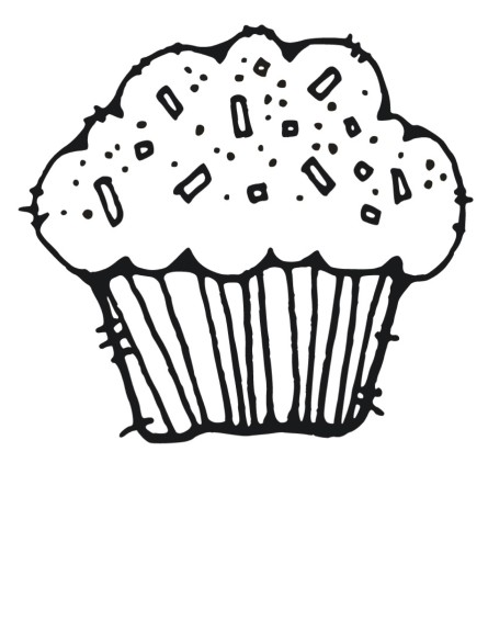 Coloriage cupcake au chocolat