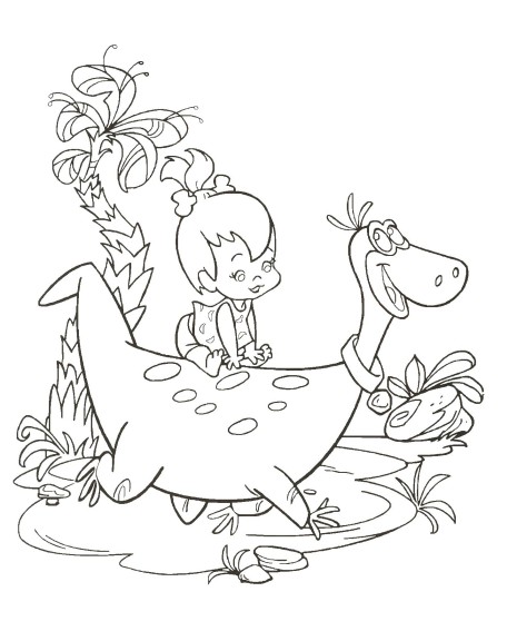 Dino The Flintstones coloring page