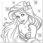 Coloriage Disney la petite sirene